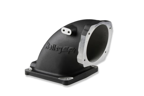 Holley EFI- 300-248BK Black Cast Aluminum 4500 EFI Intake Elbow for LS Black