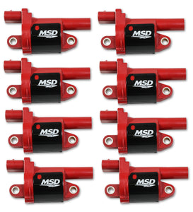 MSD- 82688 IGNITION COIL GM GEN V BLASTER SERIES GEN V DIRECT INJECTED ENGINE - RED - 8-PACK - ROUND