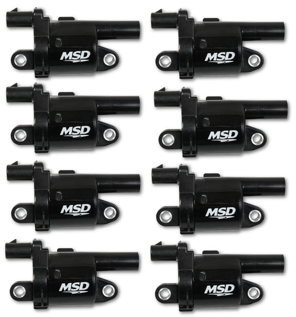 MSD- 826883 IGNITION COIL GM GEN V BLASTER SERIES GEN V DIRECT INJECTED ENGINE BLACK 8 PACK- ROUND