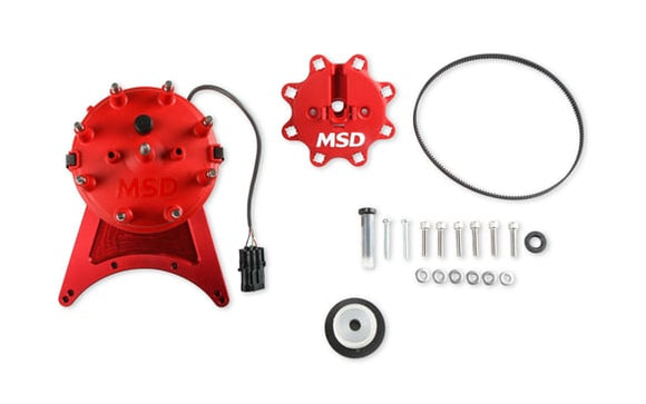 MSD- 85201 Front Drive Distributor with Adjustable Cam Sync for BBC