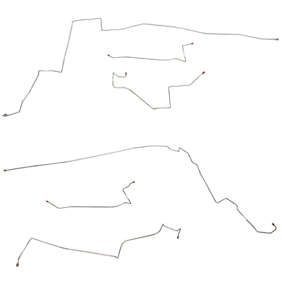 AIN0503OM- 05-07 Pontiac G6, w/ non-ABS, No Traction Control, Hard Top; Intermediate Brake Line Kit; Steel - SSTubes