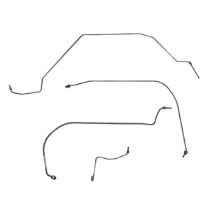 AKT6412OM- 64-67 GM A-body Front Disc Brake Conversion Line Set, Mounted on Frame; Steel - SSTubes