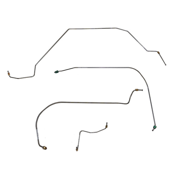 AKT6412OM- 64-67 GM A-body Front Disc Brake Conversion Line Set, Mounted on Frame; Steel - SSTubes