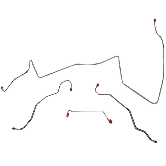 AKT6702OM- 67 Pontiac Lemans w/ Power Drum, Non-Ram Air or HO Engine; Front Brake Line Kit; Steel - SSTubes