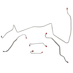 AKT6703OM- 67 Pontiac Lemans w/ Power Disc, Non-Ram Air or HO Engine, 3/8" Port in Metering Valve; Front Brake Line Kit; Steel - SSTubes