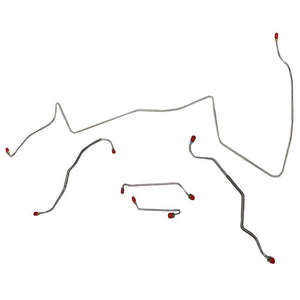AKT6704OM- 67 Pontiac Lemans w/ Power Disc, Non-Ram Air or HO Engine, 7/16" Port in Metering Valve; Front Brake Line Kit; Steel - SSTubes