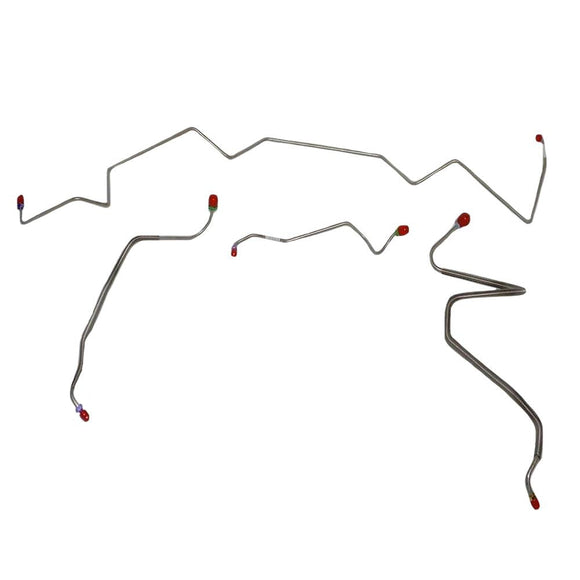 AKT6801SS- 68 Pontiac Lemans w/ Manual Drum; Front Brake Line Kit; Stainless - SSTubes