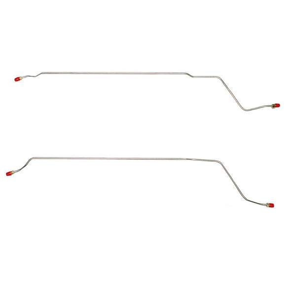 ARA6402SS- 64-65 Buick Skylark, GS/Oldsmobile Cutlass, 442/Pontiac Lemans, GTO; 2pc Rear Axle Brake Lines; Stainless - SSTubes