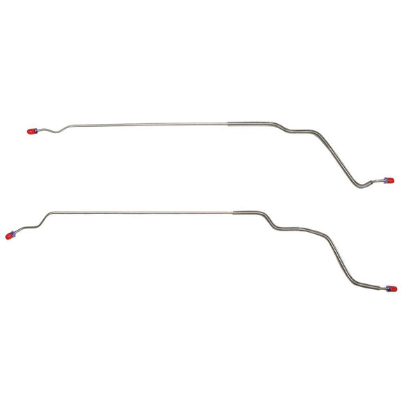 ARA6805SS- 68-72 Buick Skylark, GS/Oldsmobile Cutlass, 442; 2pc Rear Axle Brake Lines; Stainless - SSTubes