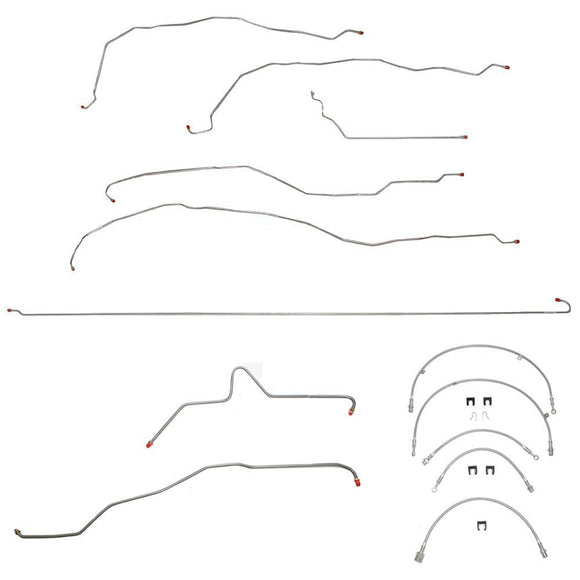 BLH1 - 01-07 GM Truck 2500HD/3500 Non Cab and Chassis, 6.0 V8, Ext Cab/Short Bed; Complete Brake Line & Hose Kit; Stainless - SSTubes