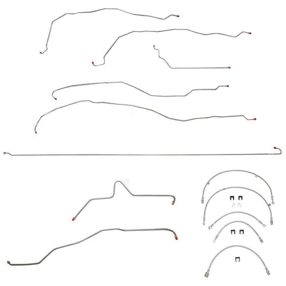 BLH10 - 01-07 GM Truck 2500HD/3500, 8.1L or 6.6L, Crew Cab/Long Bed, non-Dually; Complete Brake Line & Hose Kit; Stainless - SSTubes