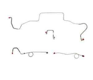 BLH104OM - 69-70 Mopar B-Body, Power Disc Brakes, Right Ported Master Cylinder, Right Front to Fender then Rises 4.5" Above Bell housing then routes UNDER Frame Rail, 8 3/4 Axle; Complete Brake Line and Hose Kit; Steel - SSTubes