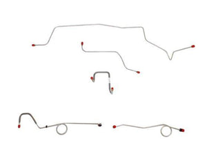 BLH114OM - 67 Mopar B-Body, Power Drum Brakes, Right Front Clips under Column then straight Across Firewall, 8 3/4 Axle; Complete Brake Line and Hose Kit; Steel - SSTubes