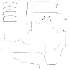 BLH14- 94-95 Mustang GT, ABS, Complete Brake Line & Hose Kit; Stainless - SSTubes