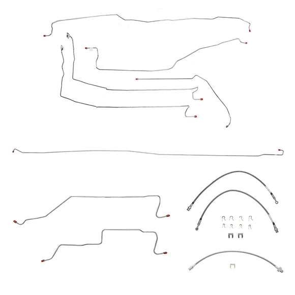 BLH17- 05-07 GM Truck 1500, 4wd, Ext Cab/Standard Bed; Complete Brake Line & Hose Kit; Stainless - SSTubes