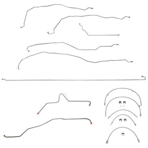 BLH19- 05-07 GM Truck 1500, 4wd Crew Cab / Short Bed Complete Brake Line & Hose Kit; Stainless - SSTubes