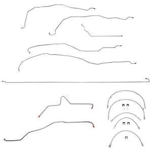 BLH2- 01-07 GM Truck 2500HD, 6.0 V8, Reg Cab/Long Bed; Complete Brake Line & Hose Kit; Stainless - SSTubes