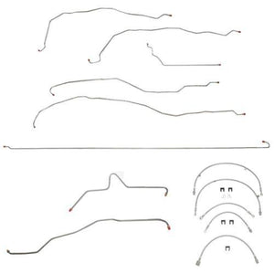 BLH32- 99-02 GM Truck 1500, 2wd, Ext Cab/Long Bed; Complete Brake Line & Hose Kit; Stainless - SSTubes