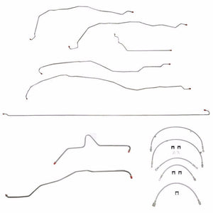 BLH9 - 01-07 GM Truck 2500HD/3500, 8.1L V8 or 6.6L, Non Dually, Crew Cab/Short Bed; Complete Brake Line & Hose Kit; Stainless - SSTubes