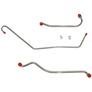 BPC6905SS- 69 Chevy Bel Air, Biscayne, Impala, Chevelle, El Camino, Caprice 350CID, 4BBL w/ Quadrajet 3 Line Kit Incl. Return, Pump to Fuel Lines; Stainless - SSTubes