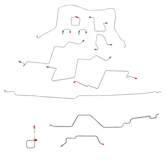 CBK0025OM - 98-01 Dodge Ram 2500 2wd, AWABS, Quad Cab/Long Bed, Automatic; Complete Brake Line Kit; Steel - SSTubes