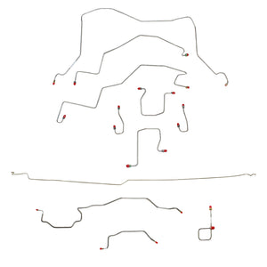 CBK0040SS - 98-01 Dodge Ram 3500, 4wd, RWABS, Ext Cab/Long Bed, Dually; Complete Brake Line Kit; Stainless - SSTubes