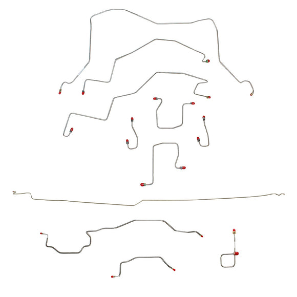 CBK0040OM - 98-01 Dodge Ram 3500, 4wd, RWABS, Ext Cab/Long Bed, Dually; Complete Brake Line Kit; Steel - SSTubes