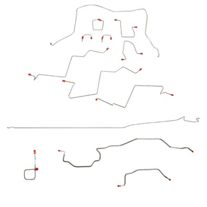 CBK0052SS - 98-01 Dodge Ram 3500 4wd, AWABS, Reg Cab/Long Bed, Drum, Dually; Complete Brake Line Kit; Stainless - SSTubes