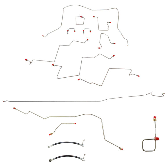 CBK0055SS- 01-02 Dodge Ram 2500, 4wd, AWABS, Reg Cab/Long Bed, Manual, Disc Complete Brake Line Kit; Stainless - SSTubes