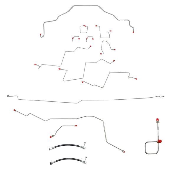 CBK0056OM - 01-02 Dodge Ram 2500 2wd, AWABS, Ext Cab/Long Bed, Manual, Disc; Complete Brake Line Kit; Steel - SSTubes