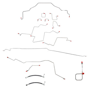 CBK0057OM - 01-02 Dodge Ram 2500 2wd, AWABS, Ext Cab/Short Bed, Manual, Disc; Complete Brake Line Kit; Steel - SSTubes