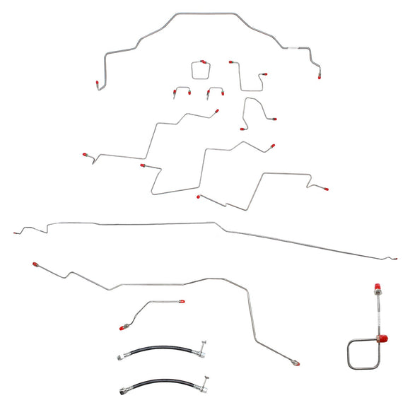 CBK0057SS - 01-02 Dodge Ram 2500 2wd, AWABS, Ext Cab/Short Bed, Manual, Disc; Complete Brake Line Kit; Stainless - SSTubes