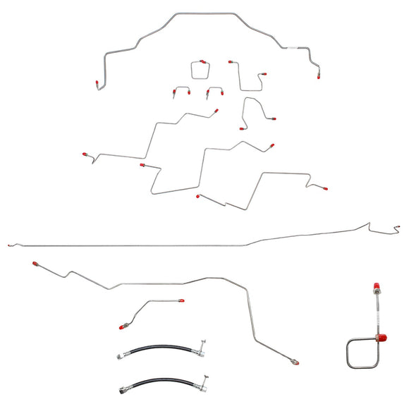 CBK0058OM - 01-02 Dodge Ram 2500 2wd, AWABS, Reg Cab/Long Bed, Manual, Disc; Complete Brake Line Kit; Steel - SSTubes