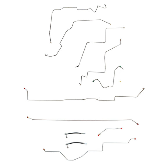 CBK0059OM - 02-05 Dodge Ram 1500 4wd, RWABS, Quad Cab/Short Bed; Complete Brake Line Kit; Steel - SSTubes