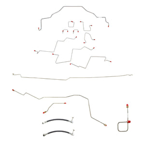 CBK0087OM- 01-02 Dodge Ram 3500 2wd, AWABS, Ext Cab/Long Bed; Complete Brake Line Kit; Steel - SSTubes