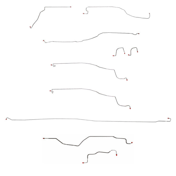 CBK0095OM - 03-04 GM 1500 Truck, 4wd, Reg Cab/Long Bed; Complete Brake Line Kit; Steel - SSTubes