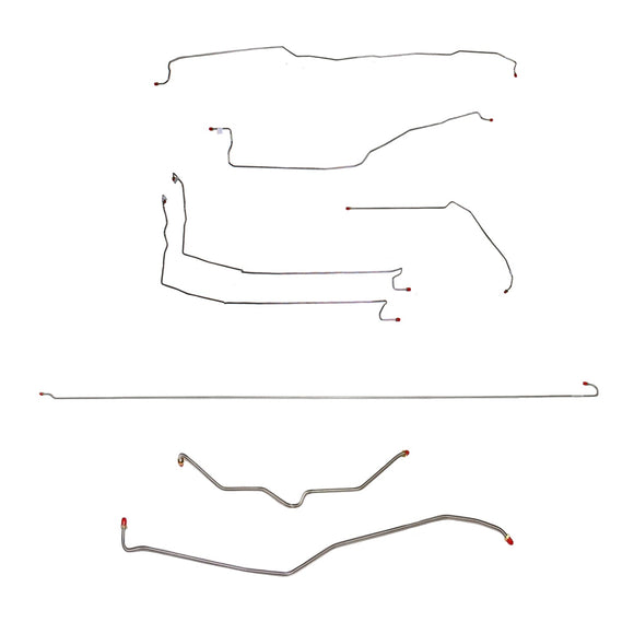 CBK0099SS - 01-07 GM 2500HD, 6.6L or 8.1L, Ext Cab/Long Bed; Complete Brake Line Kit; Stainless - SSTubes