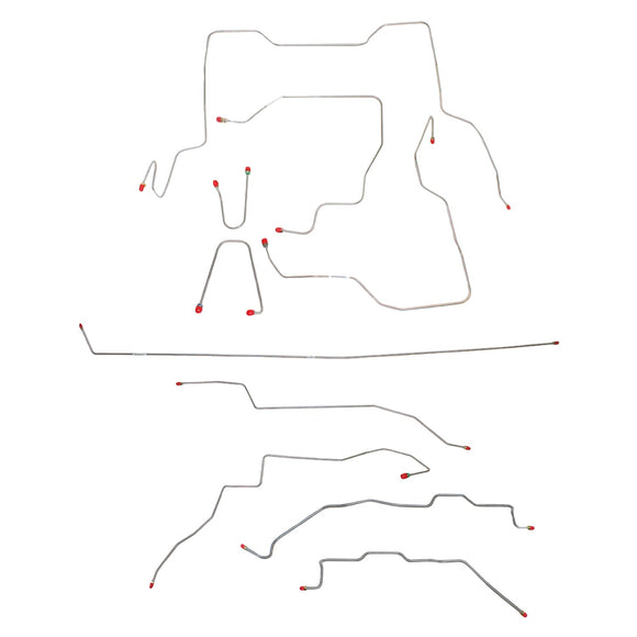 CBK0104OM - 95-00 GM K2500/K3500 Truck, Ext Cab/Short Bed; Complete Brake Line Kit; Steel - SSTubes