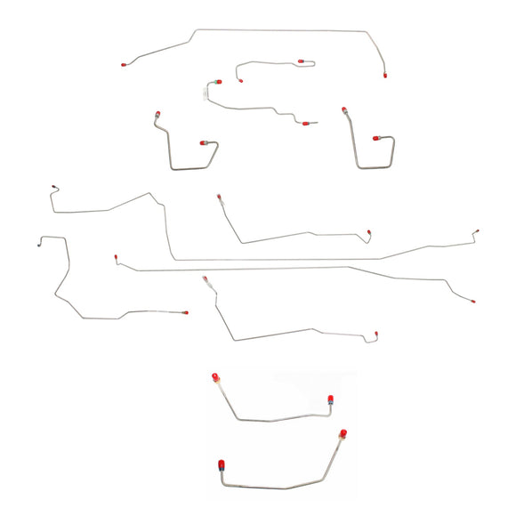 CBK0108OM- 00-07 Ford Focus, AWABS, Traction Control; Complete Brake Line Kit; Steel - SSTubes