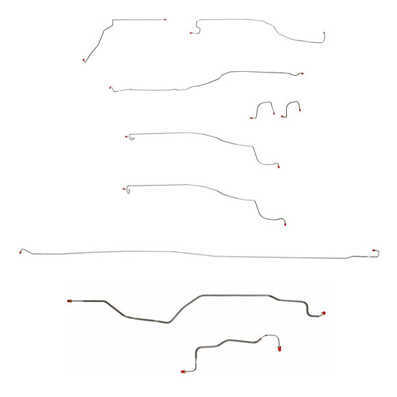 CBK0110OM- 03-04 GM 1500, 2wd, Ext/Crew Cab/Short Bed; Complete Brake Line Kit; Steel - SSTubes