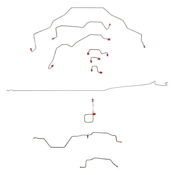 CBK0112OM - 95-97 Dodge Ram 3500, 2wd, RWABS, Reg Cab/Long Bed; Complete Brake Line Kit; Steel - SSTubes