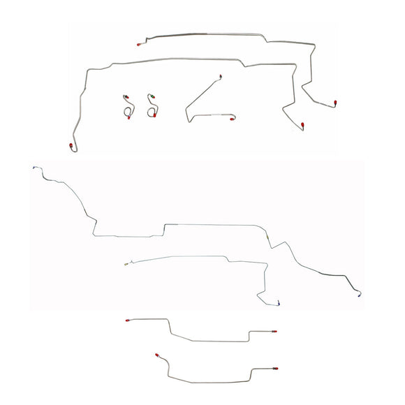 CBK0119SS- 87-93 Ford Mustang, w/ Complete Subframe Connectors; Complete Brake Line Kit; Stainless - SSTubes