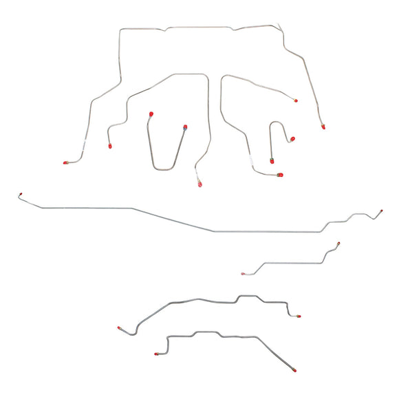CBK0128OM- 1995-98 GM K1500, w/ Regular Cab; Complete Brake Line Kit; Steel - SSTubes