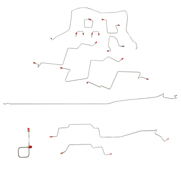 CBK0196OM - 98-01 RAM 2500, AUTO, 4WD, ALL ABS, REG CAB, LONG BED BRAKE LINE KIT - SSTubes