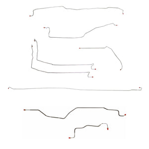 CBK0201SS - 99-02 Silverado / Sierra 1500, 2 WD, Ext, 78'' Bed Brake Line Kit; Stainless - SSTubes