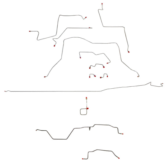 CBK0207SS - 95-97 RAM 3500, 4WD, REAR ABS, REG CAB, LONG BED BRAKE LINE KIT STAINLESS - SSTubes