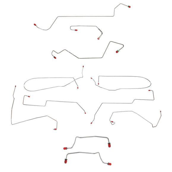 CBK0209SS - 00-07 Focus, No TC, Rear Drum, non-ABS; Complete Brake Line Kit; Stainless - SSTubes