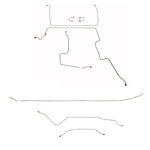 CBK0326SS- 1967-70 Chevy C10 / GM C1500 Truck, 2WD, Standard Brakes, M/C Lines Run inboard of Frame, Long Bed w/ Coil Springs, 6-lug Axle w/ Coil Springs; Stainless - SSTubes