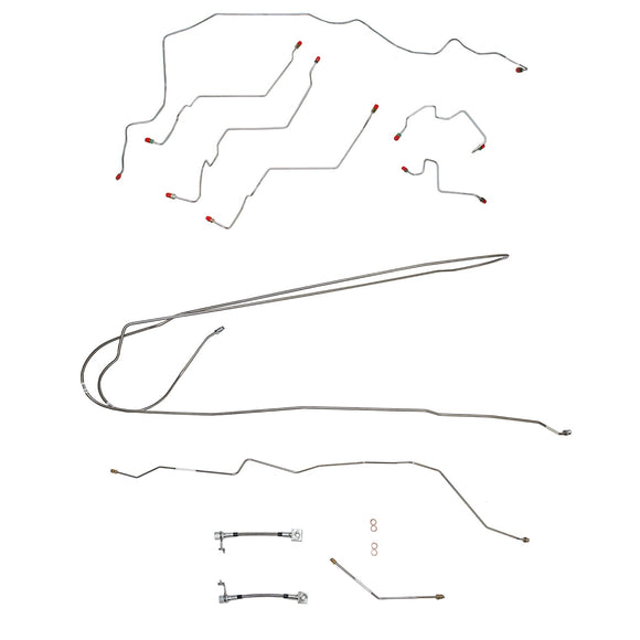 CBK0692OM - 2003-05 Dodge Ram 3500, w/ 5.9L, Ext Cab and Long Bed; Complete Brake Line Kit; Steel - SSTubes