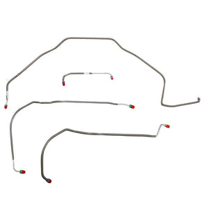 CKT7103SS- 71-72 Chevy Chevelle, Malibu, El Camino w/ Power Disc Brakes, Front 4pc Brake Line Set; Stainless - SSTubes